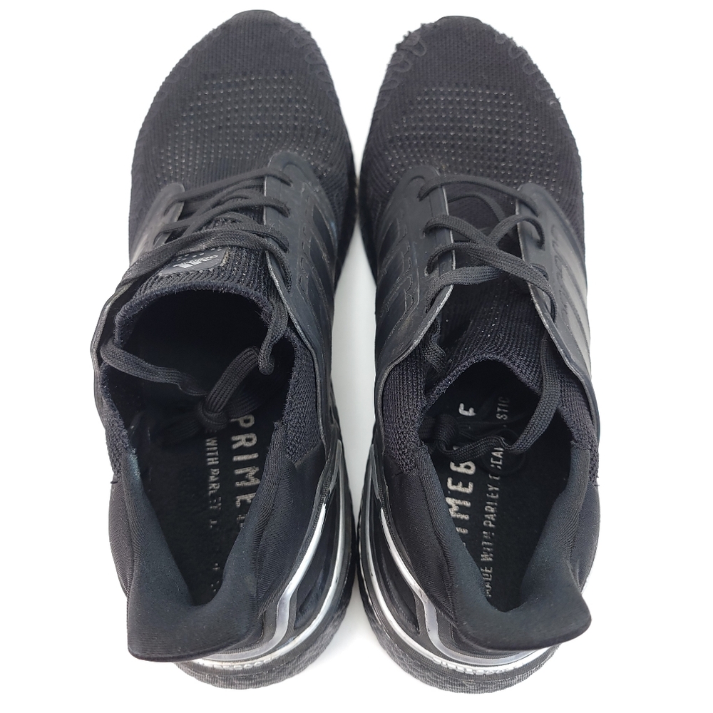 Adidas Ultra Boost 20 Sz 12 Core Black Silver Metallic Running Shoes FV8333 2020 - Picture 6 of 8